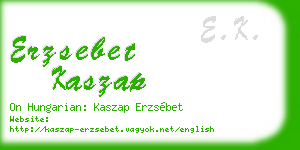 erzsebet kaszap business card