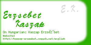 erzsebet kaszap business card